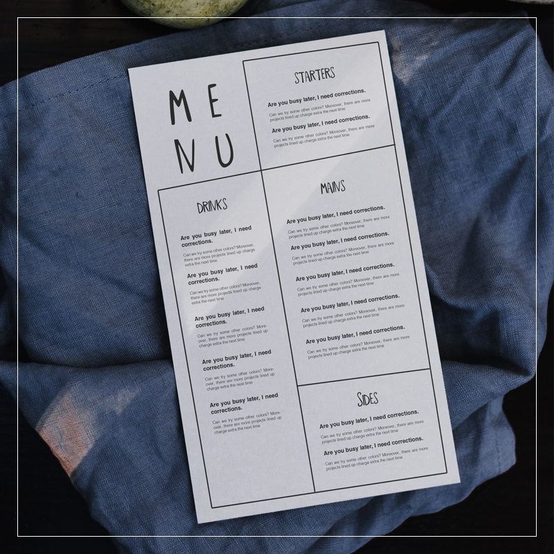 Brochures and Menus