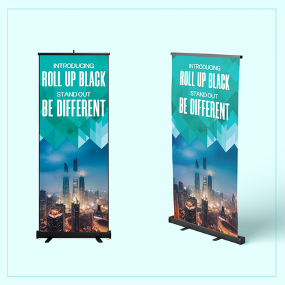 Custom Retractable Roll-Up Banners with Stand & Carrying Case