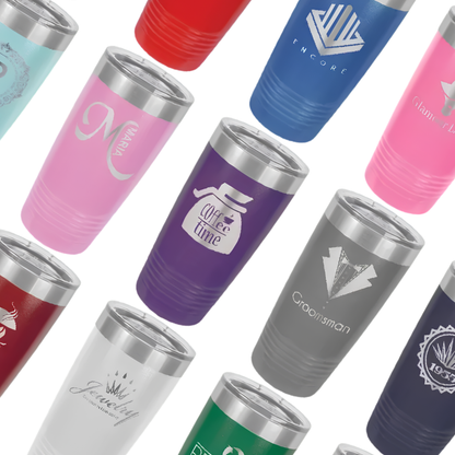 Custom Laser Engraved Stainless Steel Tumbler