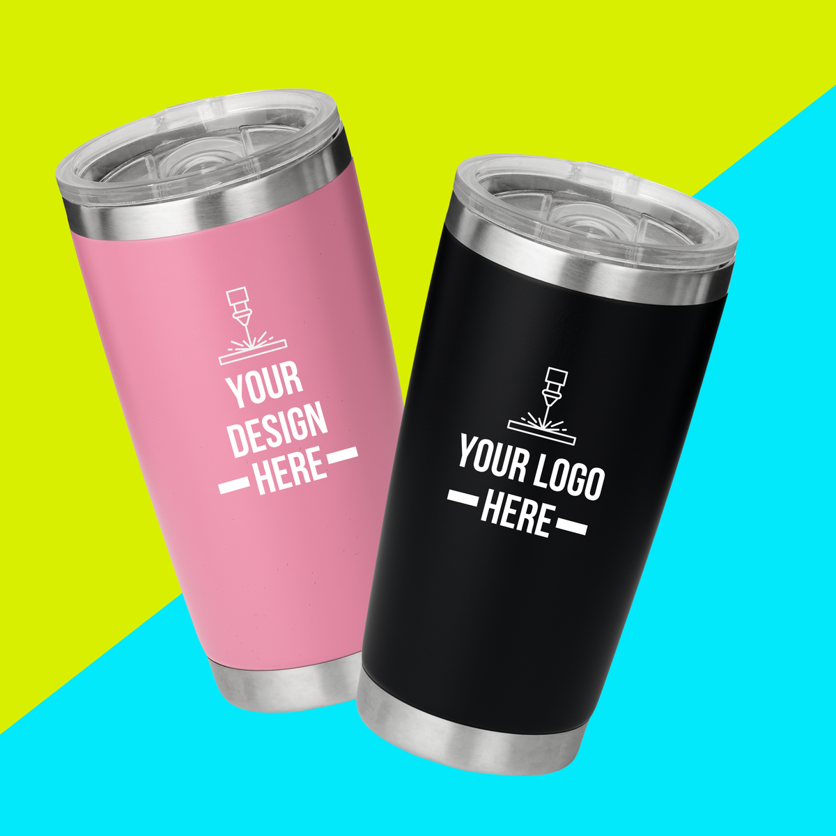 Custom Laser Engraved Stainless Steel Tumbler