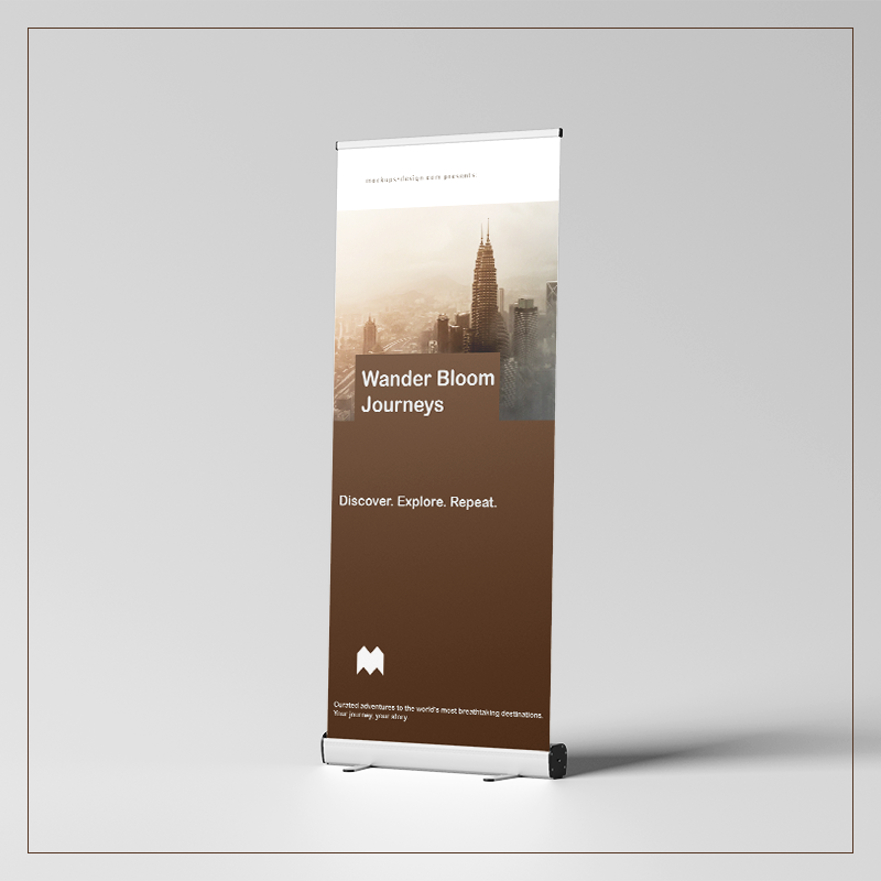 Custom Retractable Roll-Up Banners with Stand & Carrying Case