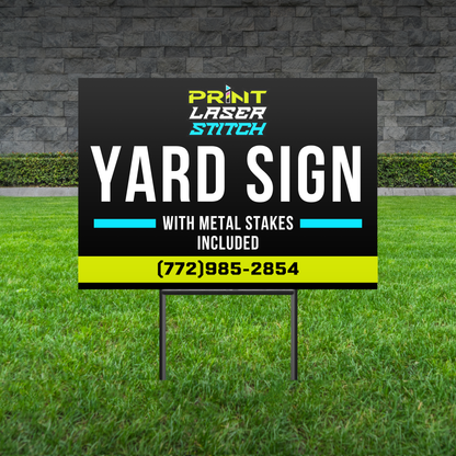 Yard signs With Metal Stakes (Included)