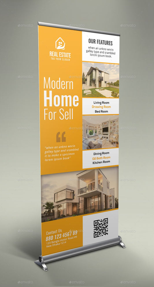Custom Retractable Roll-Up Banners with Stand & Carrying Case