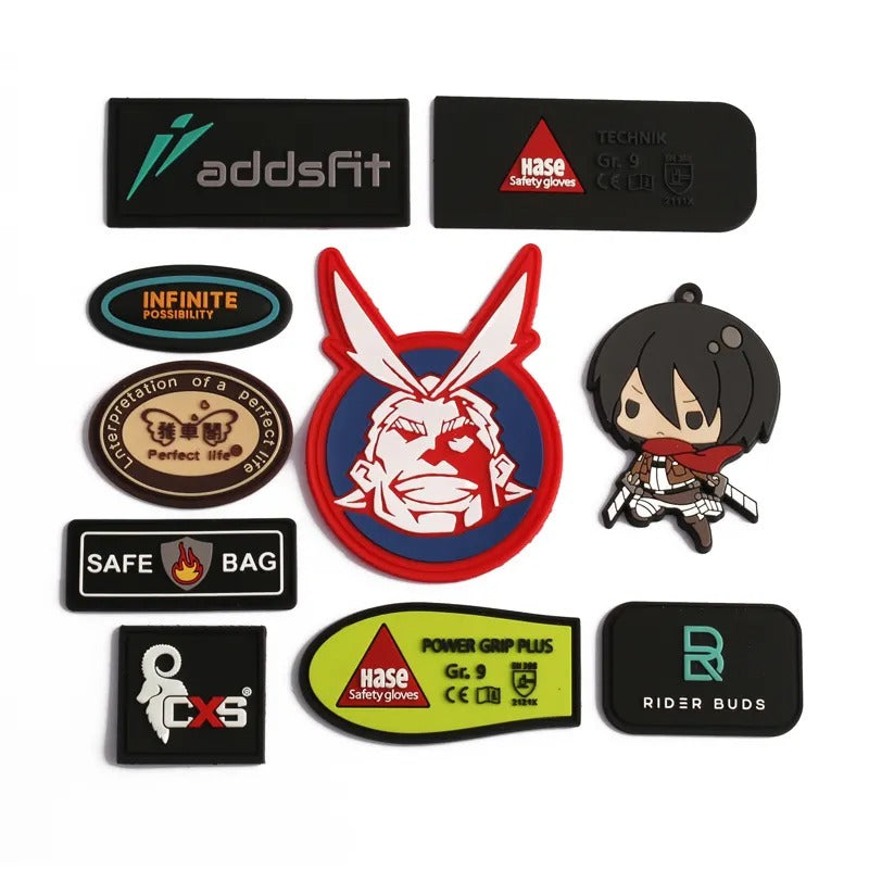 Wholesale Custom 3d Soft Rubber Pvc Silicone Label Patch Rubber Label Patch Soft Pvc Patch For Clothing