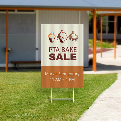 Yard signs With Metal Stakes (Included)